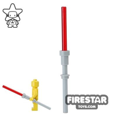 Lego Star Wars Braided Hilt With Trans Red Lightsaber #L8